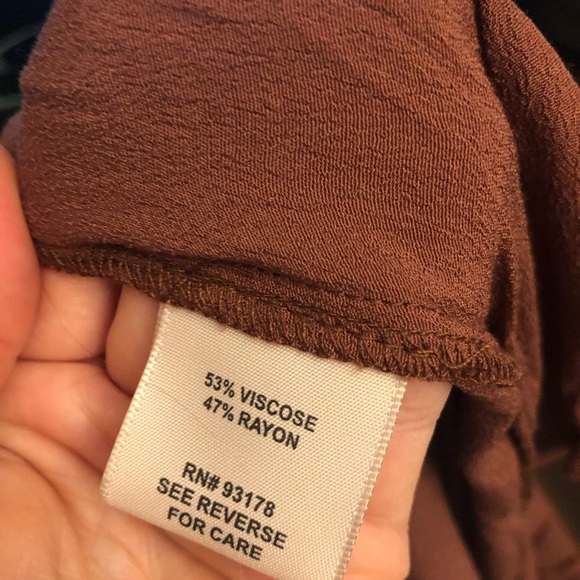 Philosophy brown slight crop high waisted tie pant - Picture 4 of 5